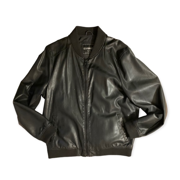 Express Jackets & Coats Express Faux Leather Bomber Jacket Poshmark